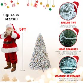 PVC Christmas Tree, Christmas Decorations, With Colored Lights (Option: 5ft)