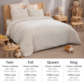 Bohemian Style Quilt Cover Set, Cut Flower Quilt Cover,  Tufted Quilt Cover Three-piece Set, One Quilt Cover And Two Pillowcases,  Washable And M (Option: 263cmX229cm)