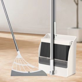 3-Piece Broom Set, Suitable for Cleaning Carpets and Floors, Applicable to Offices, Kitchens and Homes, with Deep Cleaning Squeegee for Water Scr (Color: White)